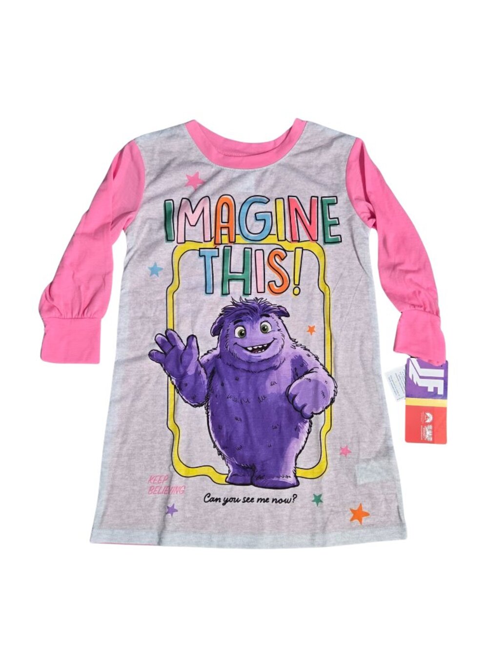 NWT | IF Movie "Blue" Monster Nightgown | Sleepwear | Pink & Grey | 4T